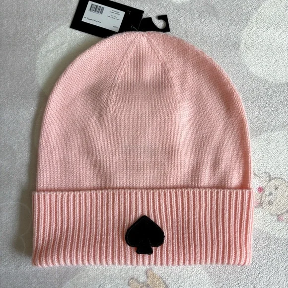 kate spade | Accessories | New Kate Spade Pink Beanie W Logo  display picture 3